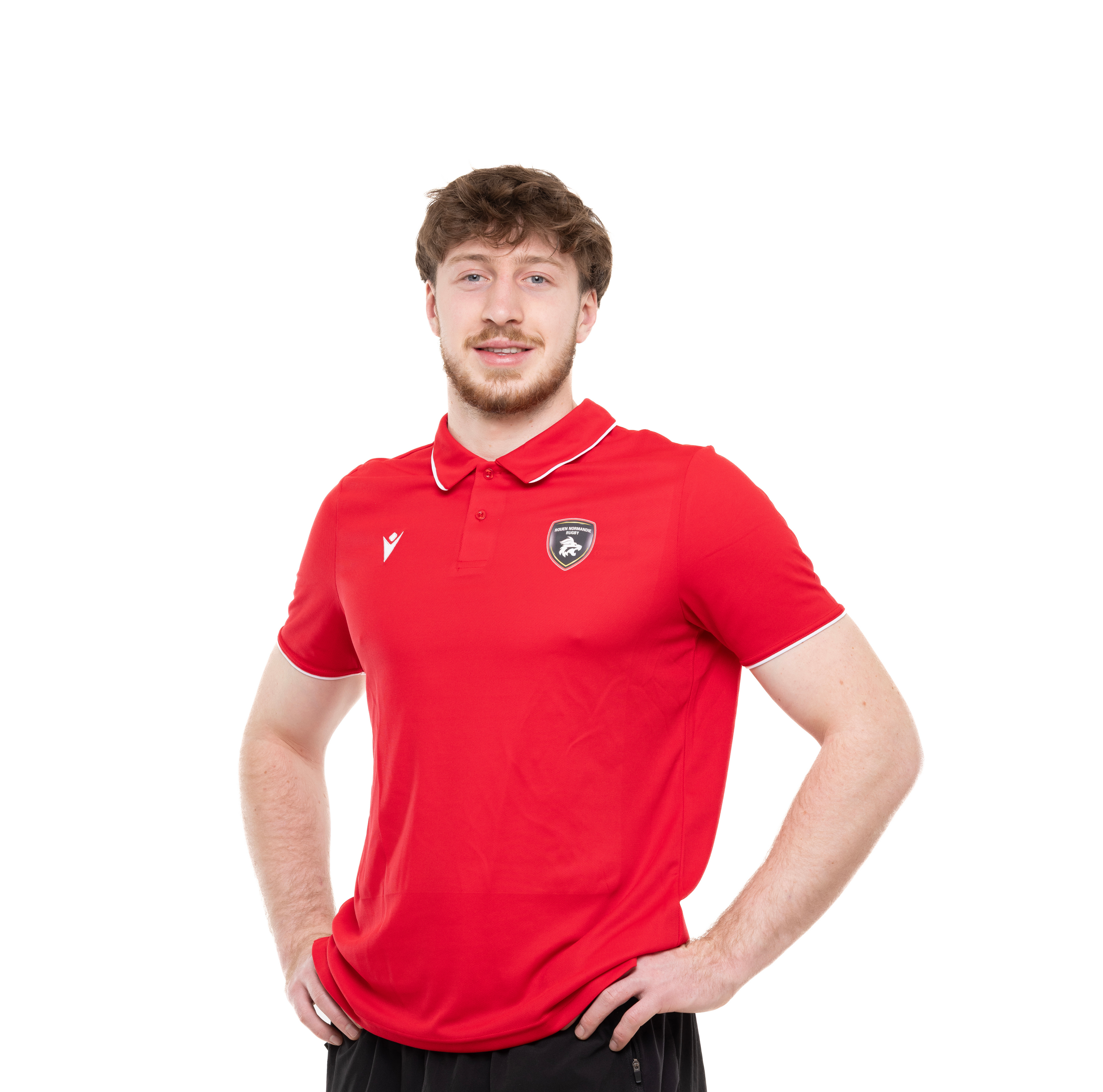 Polo d'Entraînement Rouge Rouen Normandie Rugby – Macron - Rouen Normandie Rugby