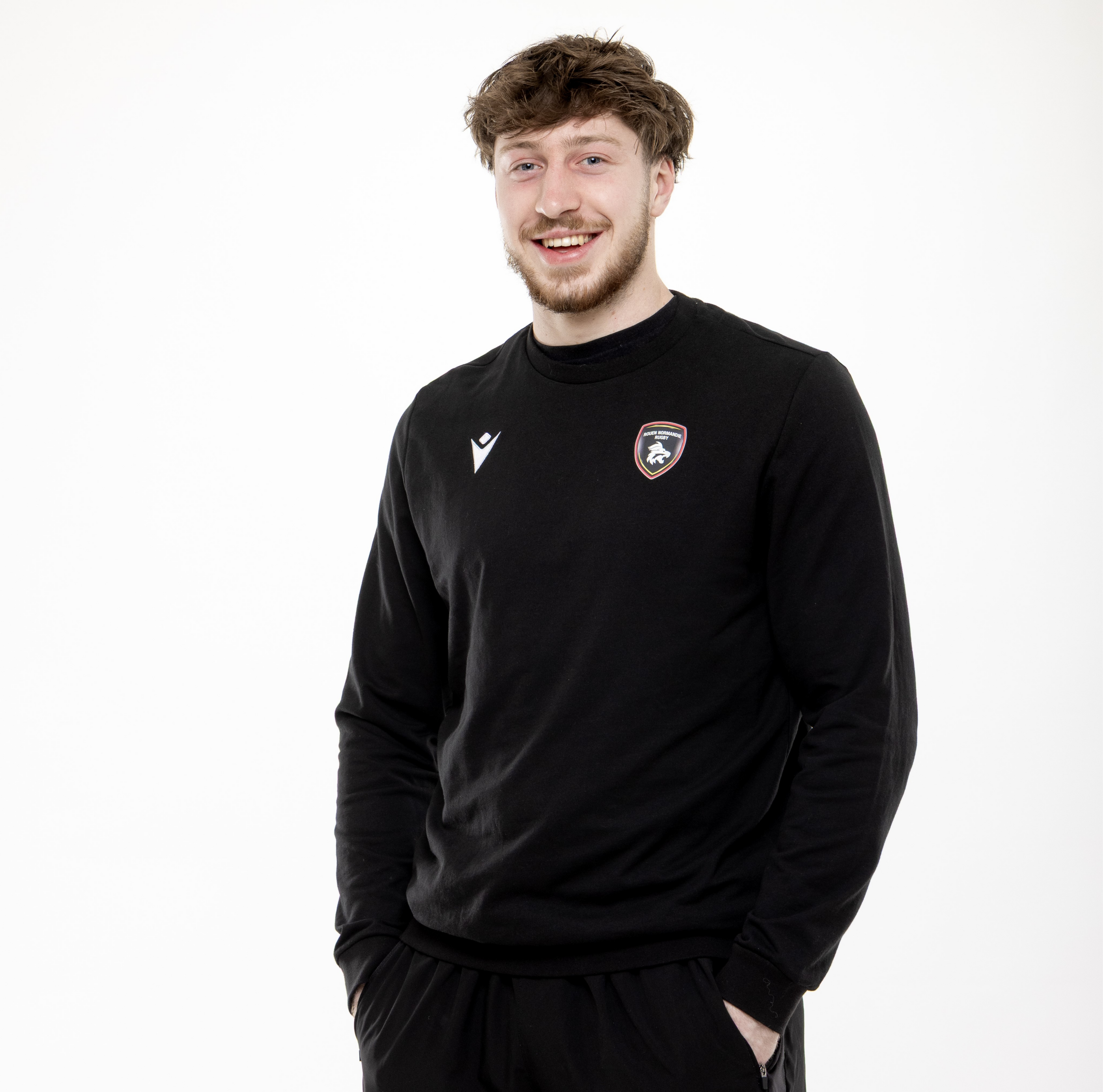 Sweatshirt Noir Axima Rouen Normandie Rugby – Macron - Rouen Normandie Rugby