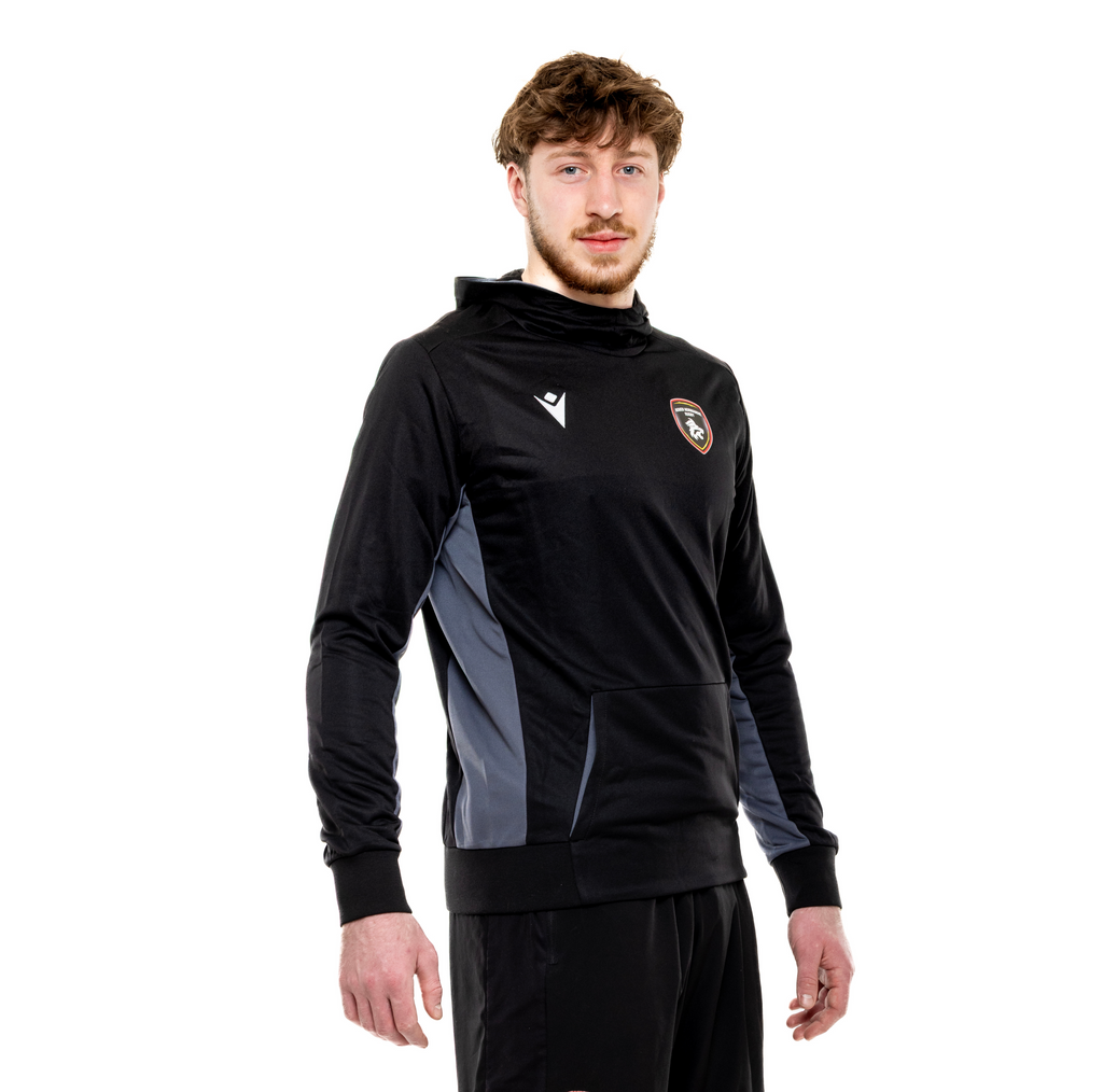 Pull à Capuche Noir Electro Rouen Normandie Rugby – Macron - Rouen Normandie Rugby