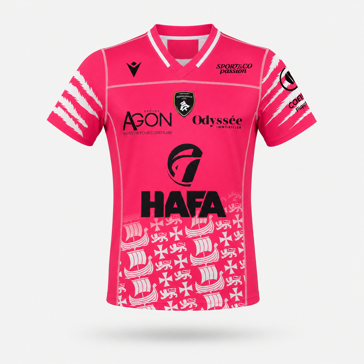 MAILLOT OFFICIEL OCTOBRE ROSE 25-26 - Rouen Normandie Rugby