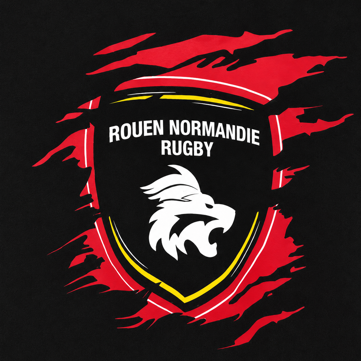 T-shirt Griffe - Rouen Normandie Rugby