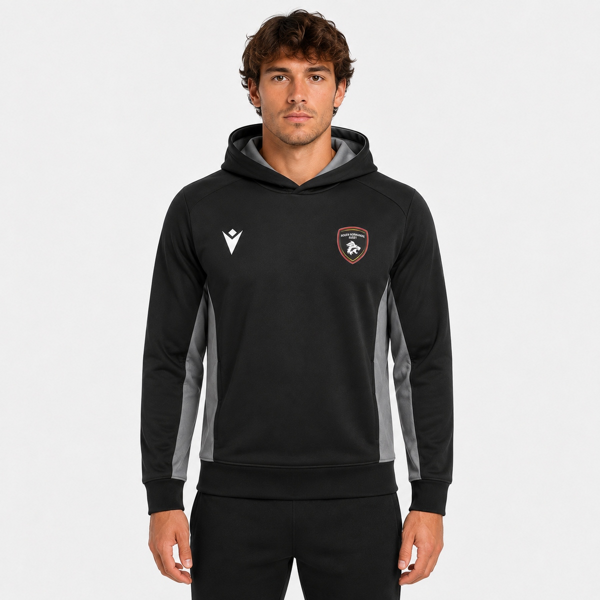 Pull TRAINING à capuche Electro - Rouen Normandie Rugby