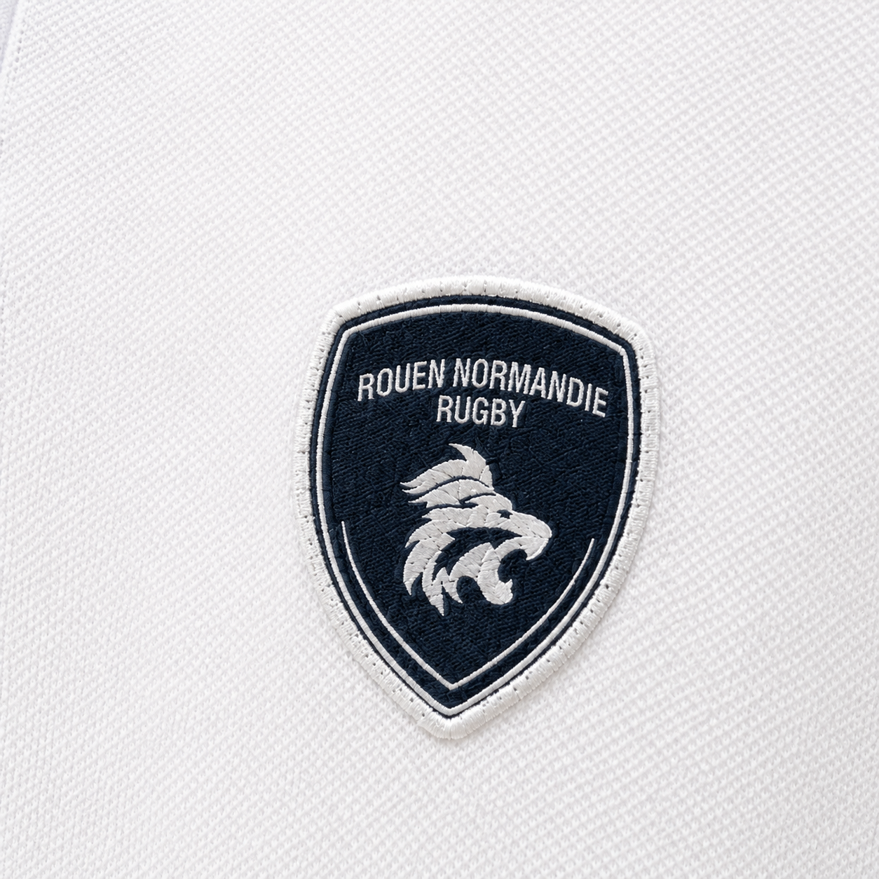 Polo Blanc manches longues x Maison Décalé - Rouen Normandie Rugby