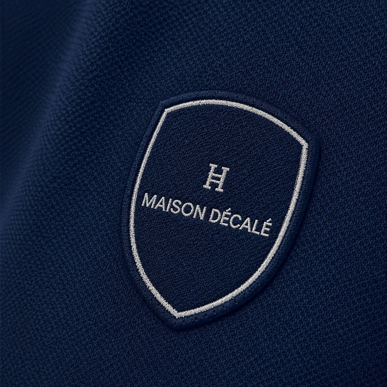 Polo Bleu manches courtes x Maison Décalé - Rouen Normandie Rugby
