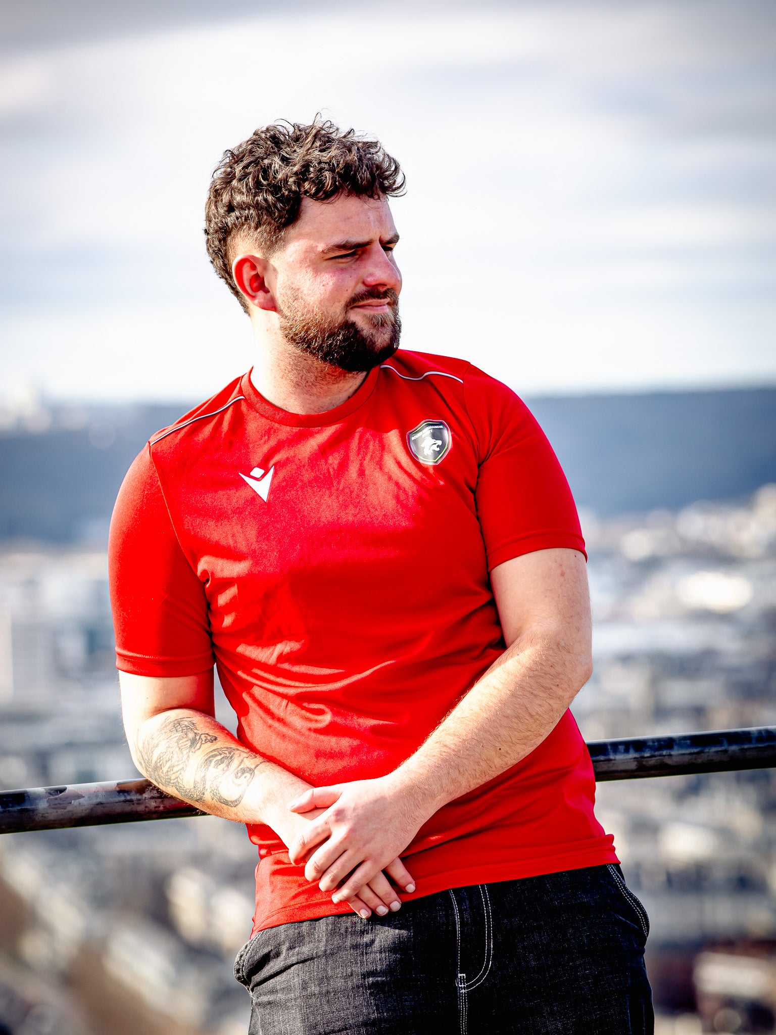 Maillot d'Entraînement Rouge Rouen Normandie Rugby