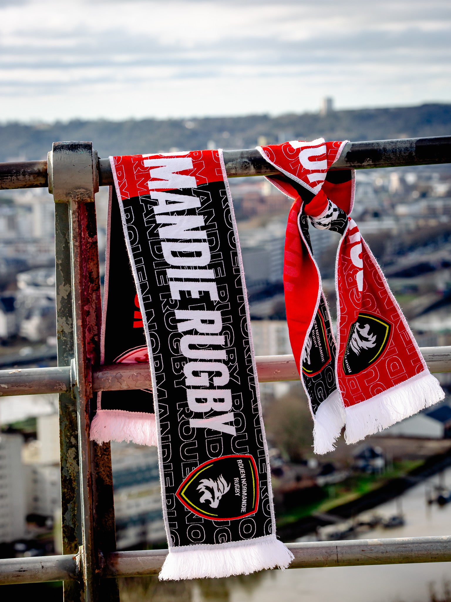 Echarpe Rouge et Noire - Rouen Normandie Rugby