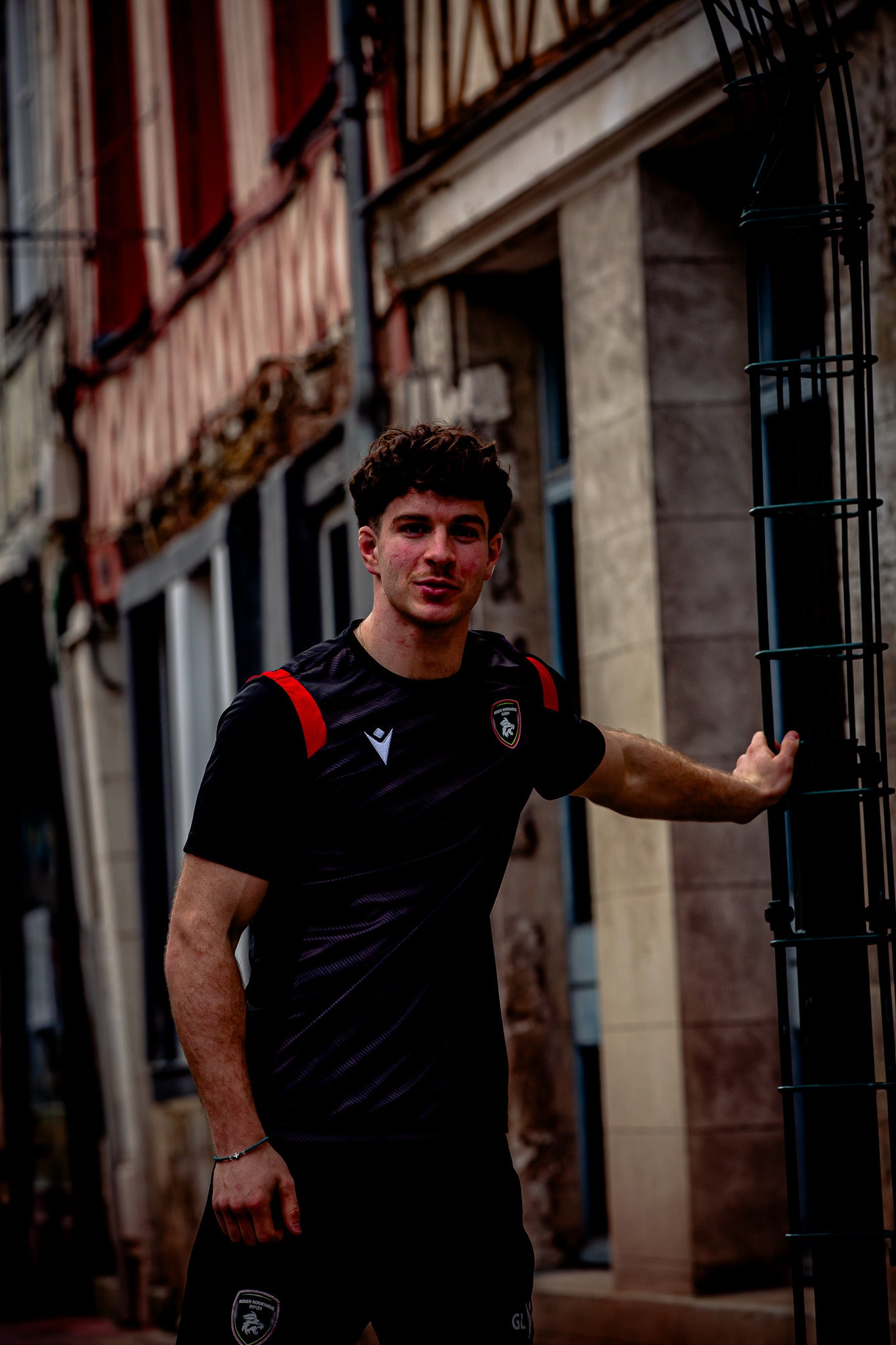 Maillot d'Entraînement Noir Rouen Normandie Rugby – Macron - Rouen Normandie Rugby