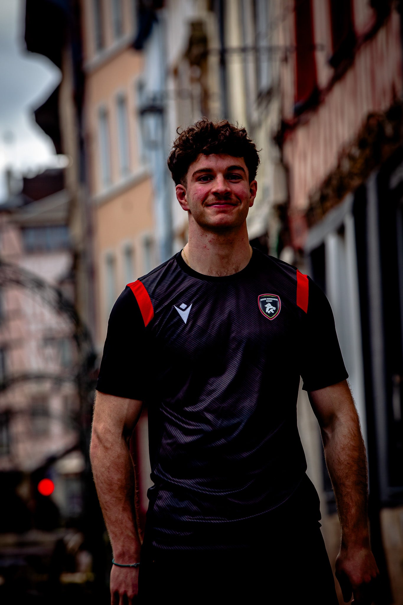 Maillot d'Entraînement Noir Rouen Normandie Rugby – Macron - Rouen Normandie Rugby