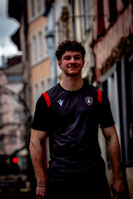 Maillot d'Entraînement Noir Rouen Normandie Rugby – Macron - Rouen Normandie Rugby