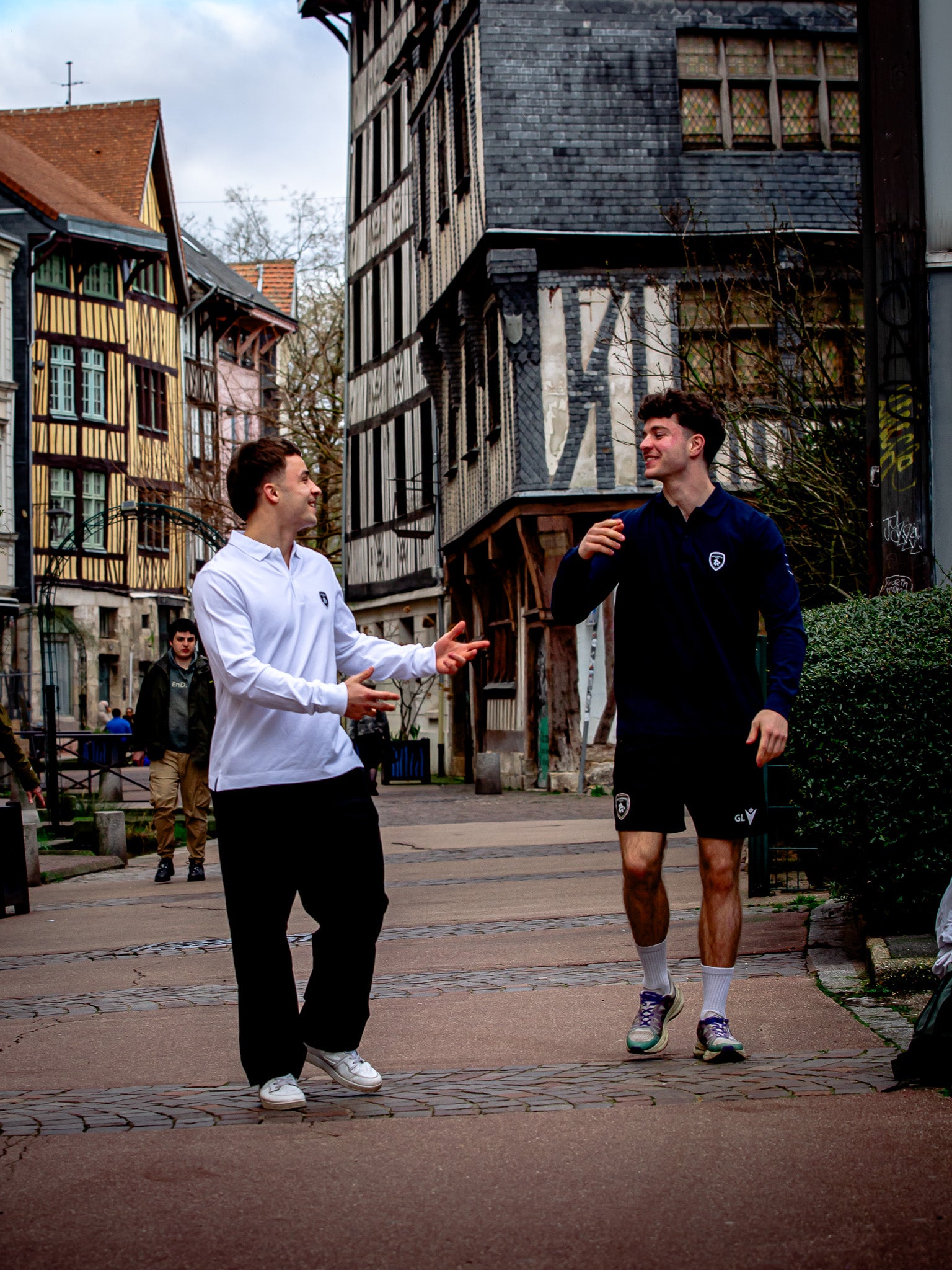 Polo Bleu Manches Longues