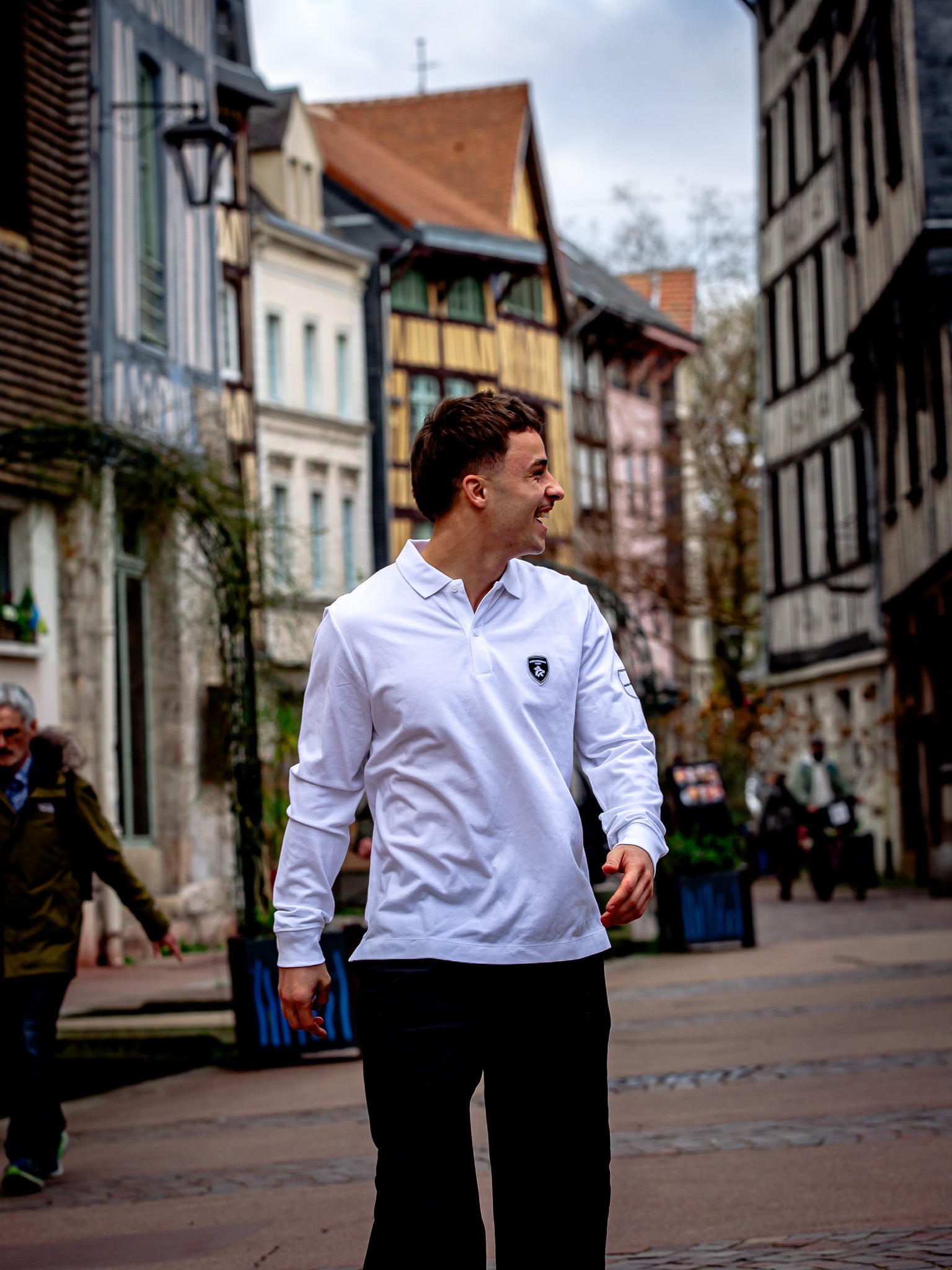 Polo Blanc Manches Longues