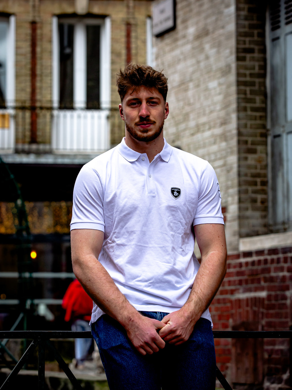 Polo Blanc manches courtes - Rouen Normandie Rugby