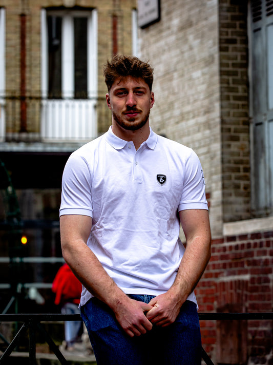 Polo Blanc manches courtes - Rouen Normandie Rugby