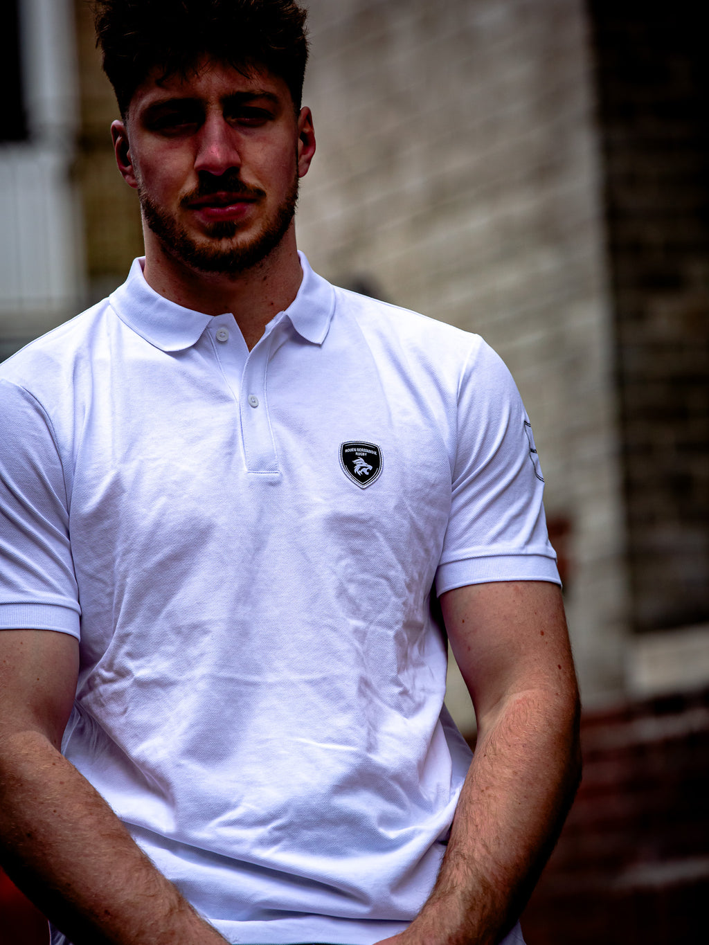 Polo Blanc manches courtes - Rouen Normandie Rugby
