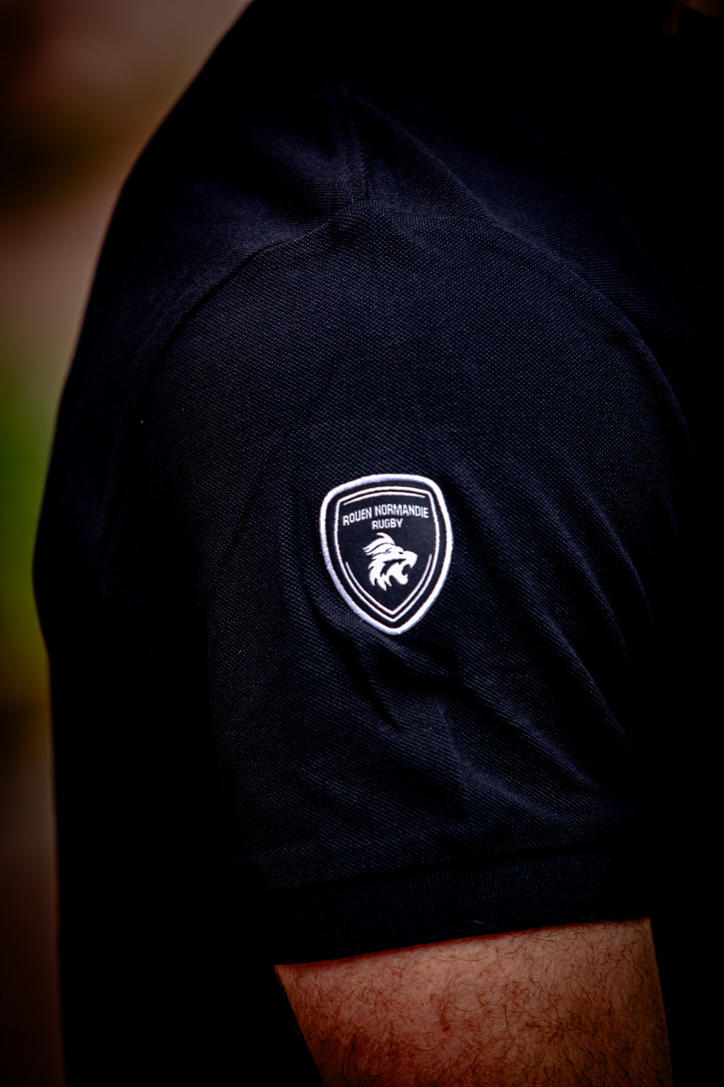 Polo Bleu manches courtes - Rouen Normandie Rugby