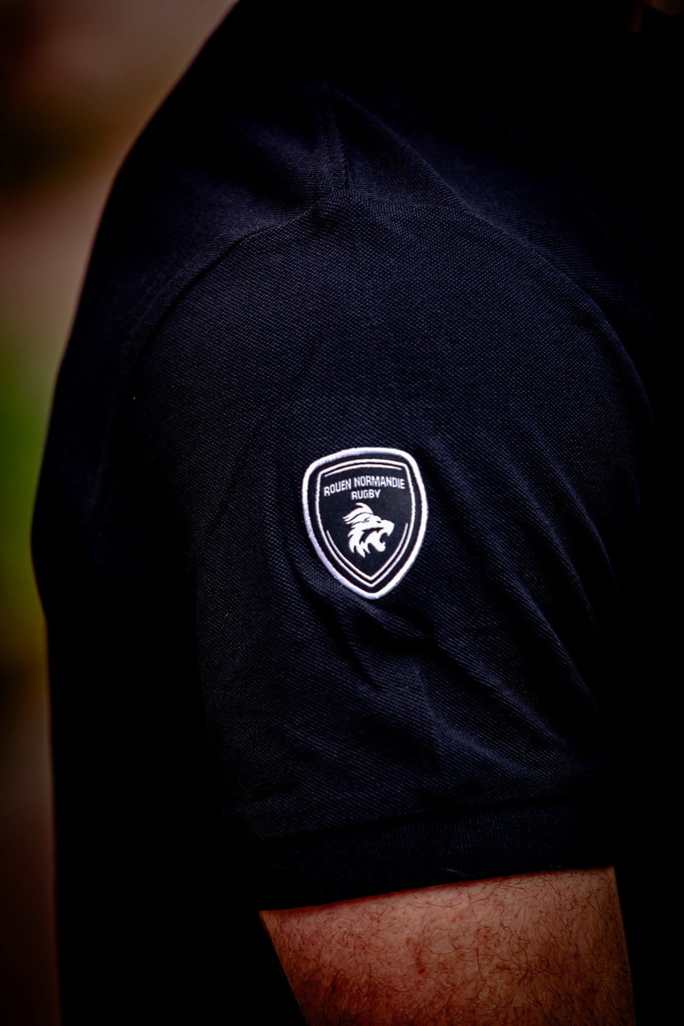 Polo Bleu manches courtes - Rouen Normandie Rugby
