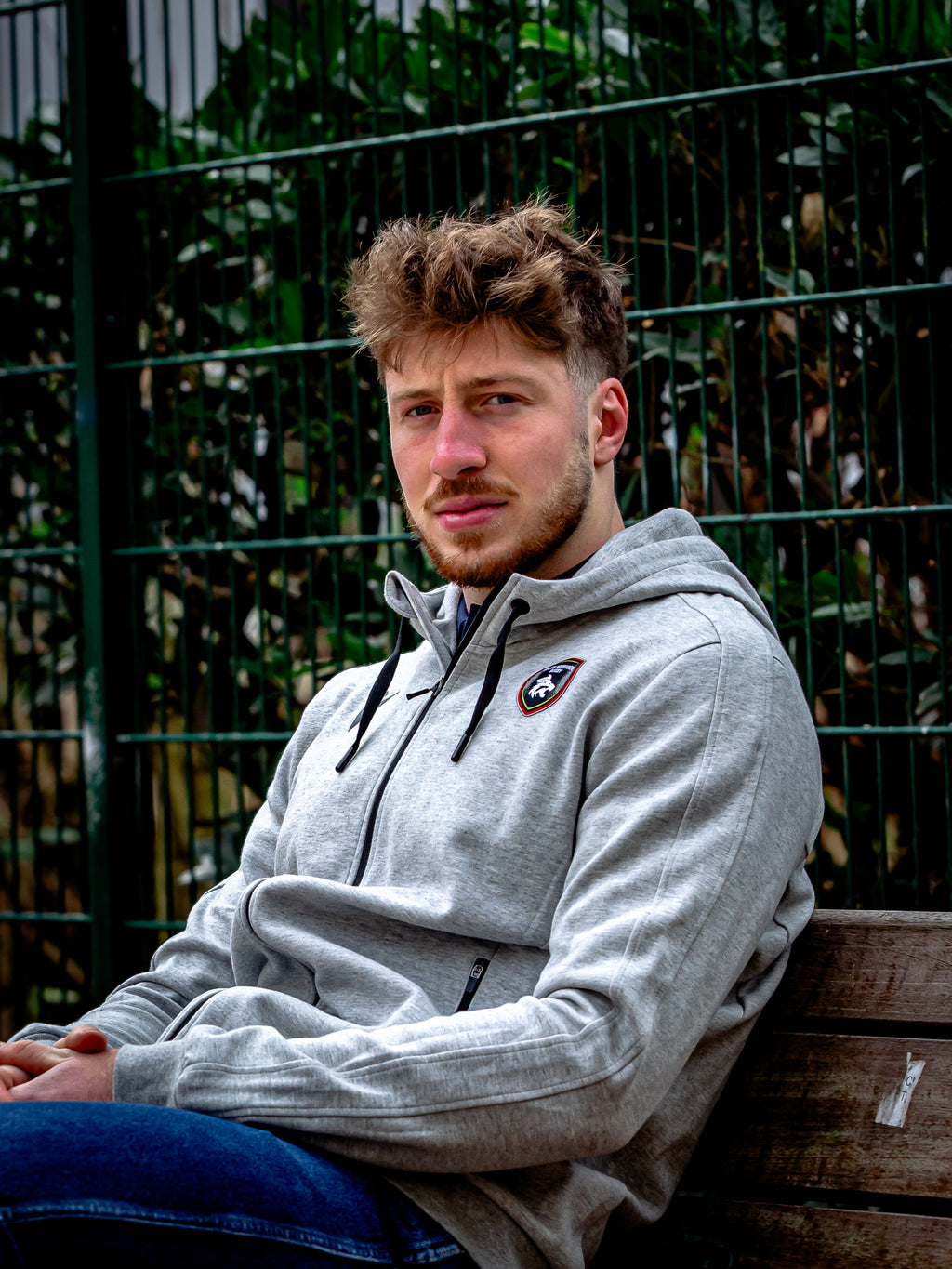 Veste à Capuche Grise Rouen Normandie Rugby – Zither Macron - Rouen Normandie Rugby
