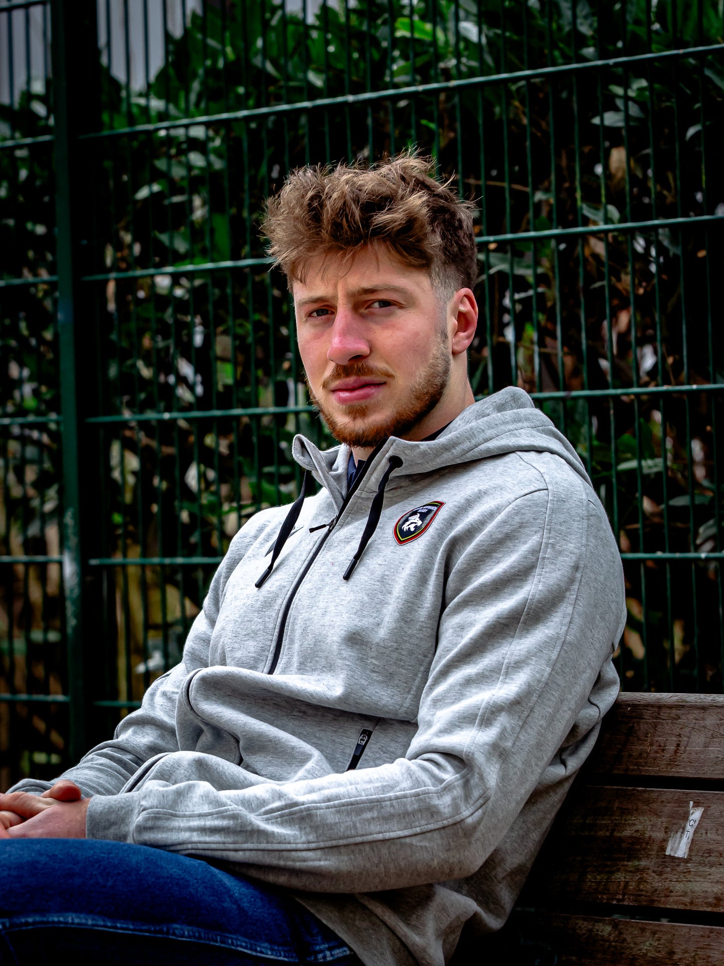 Veste à Capuche Grise Rouen Normandie Rugby – Zither Macron - Rouen Normandie Rugby
