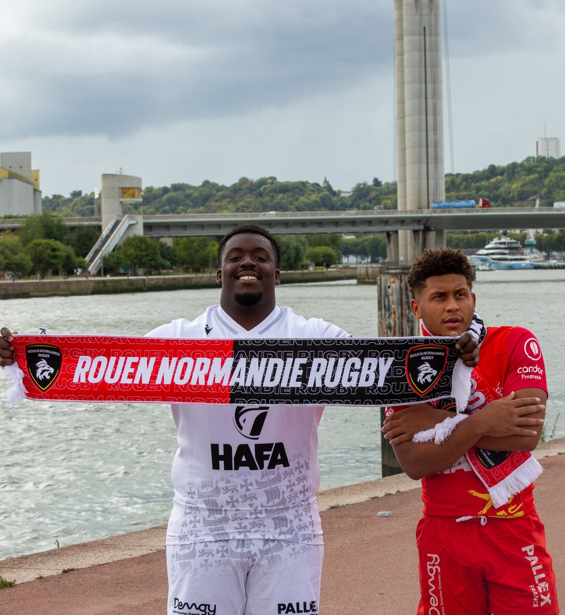Echarpe Rouge et Noire - Rouen Normandie Rugby